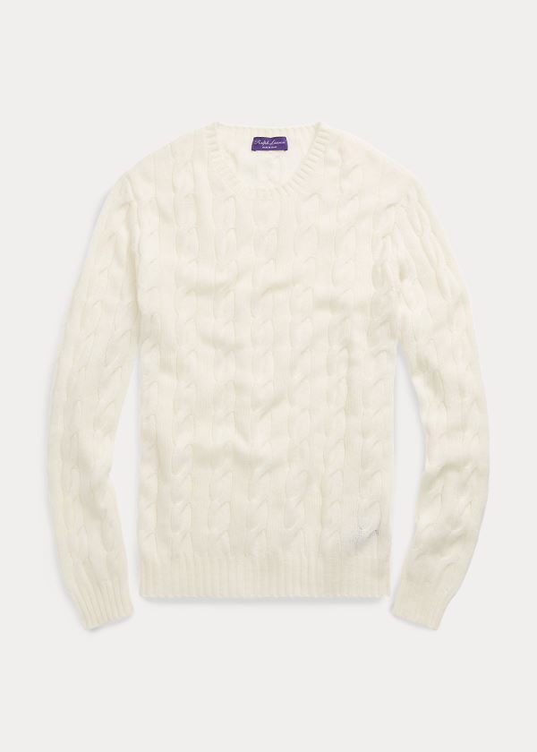 Sueter Ralph Lauren Hombre Creme - Cable-Knit Cashmere - YXCTF8162